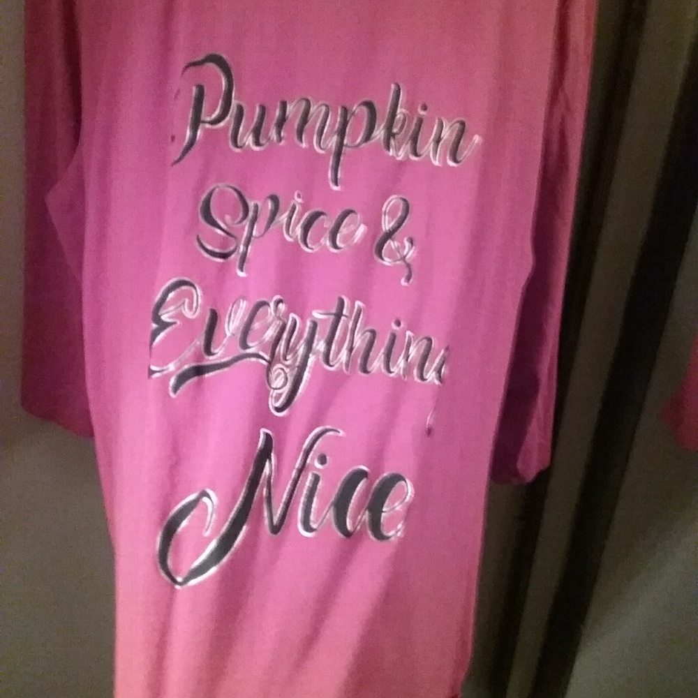 Cato women's plus pumpkin spice long sleeve  tee